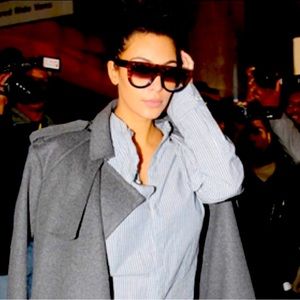 Celine oversized tortoise acetate sunglasses.